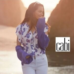❤️ CABI FLORAL VIOLET TOP, MEDIUM